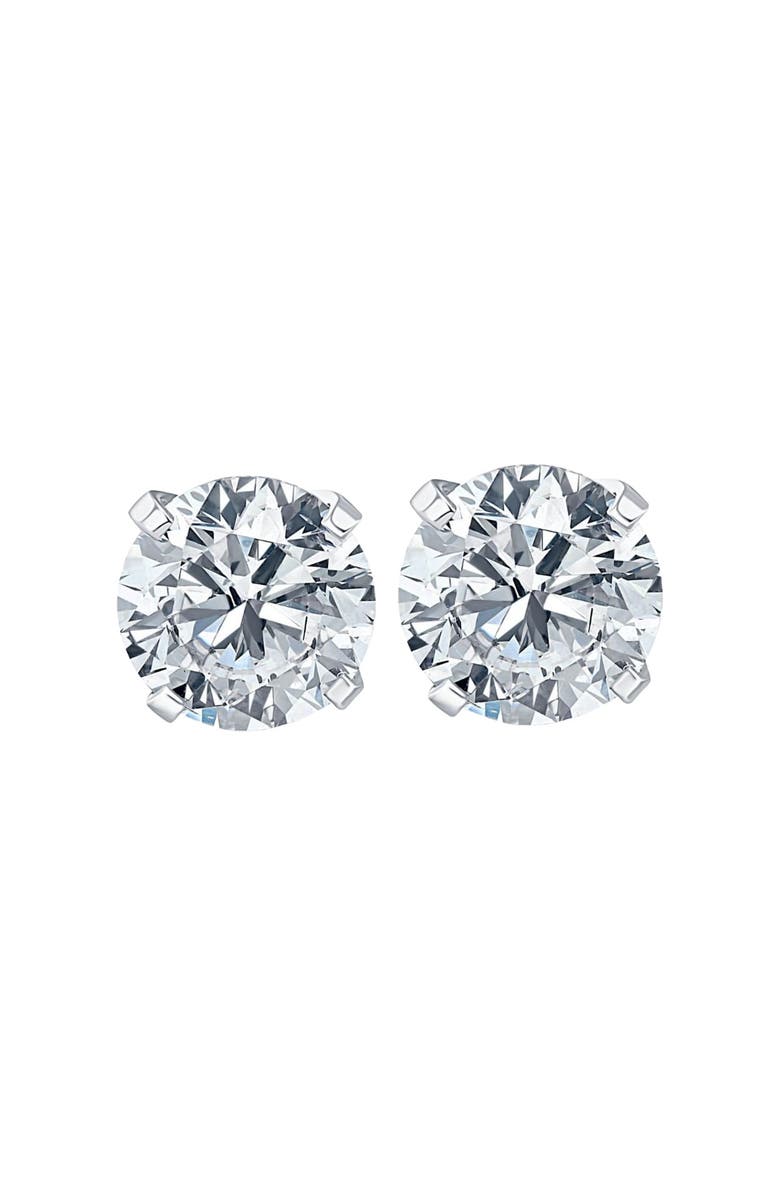 Bliss Diamond 2.00Ct Round Brilliant Cut Natural Diamond Stud Earrings 14K Gold Classic Setting, Main, color, 