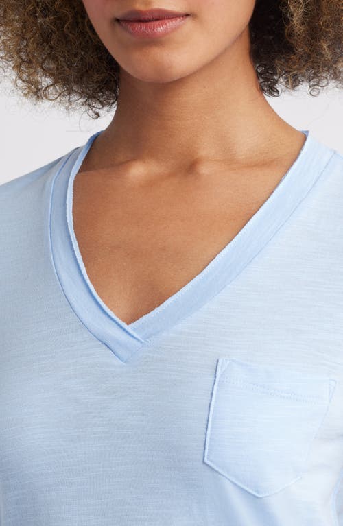 Caslonr Caslon(r) Cotton & Modal V-neck T-shirt In Blue Windsurfer