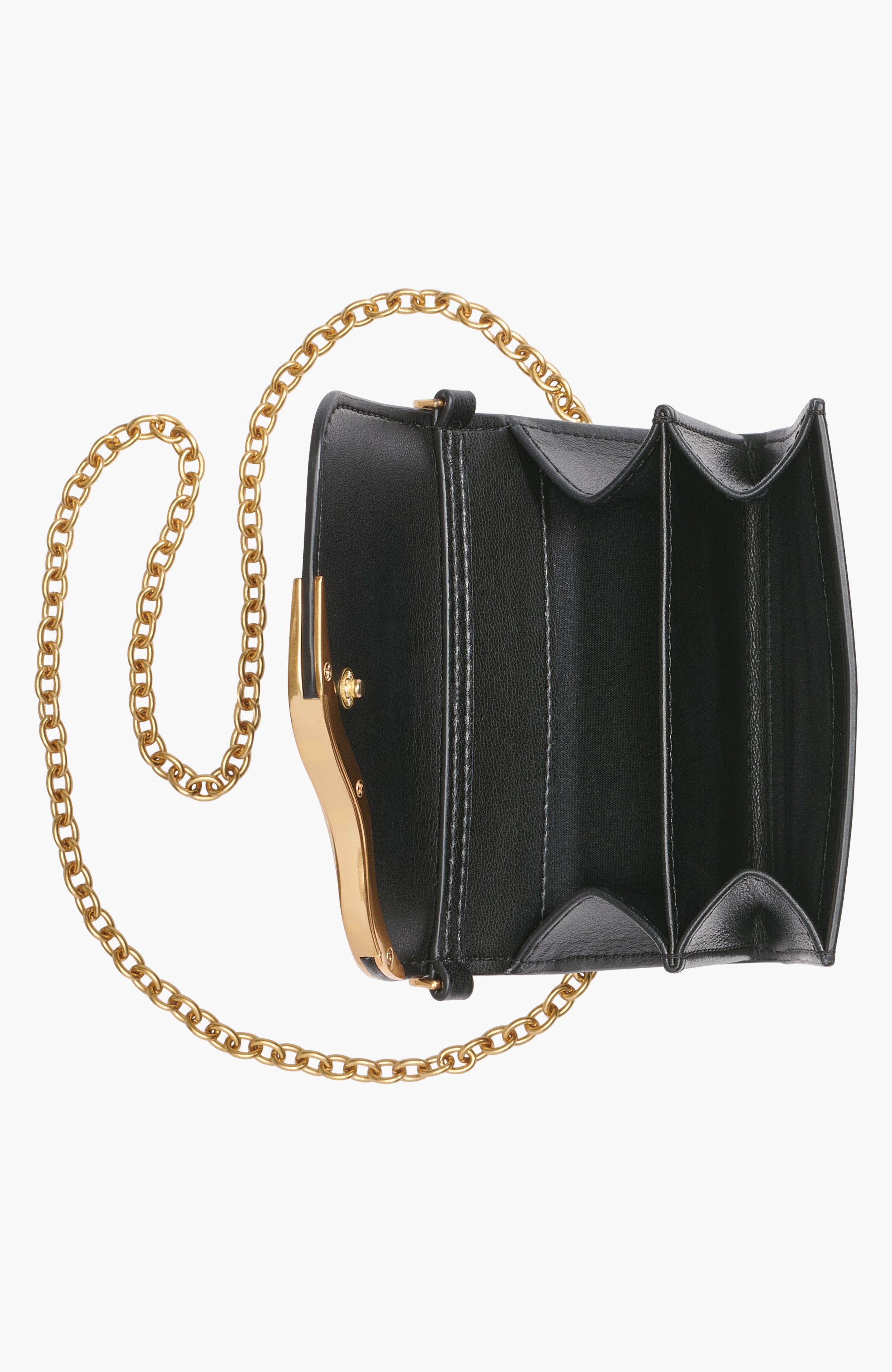 Donna Karan New York Malverne Pave Wallet On String, Alternate, color, Black/Gold