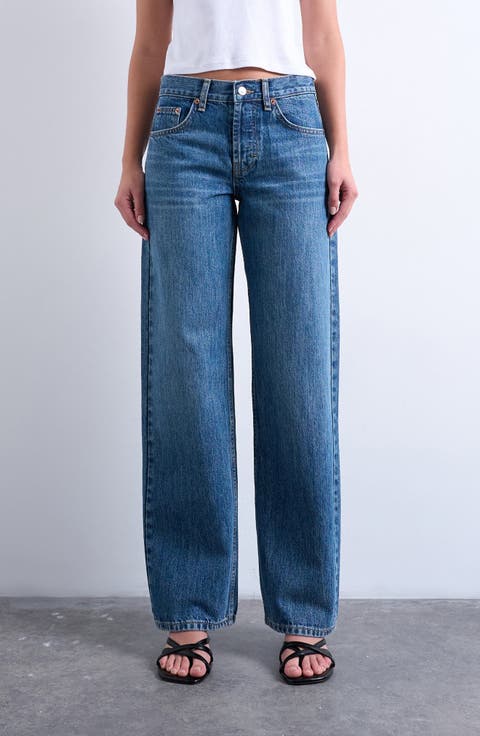 Low Rise Straight Leg Jeans (Regular & Tall)
