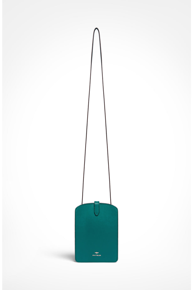 Intreccio Leather Phone Case, Alternate, color, Teal