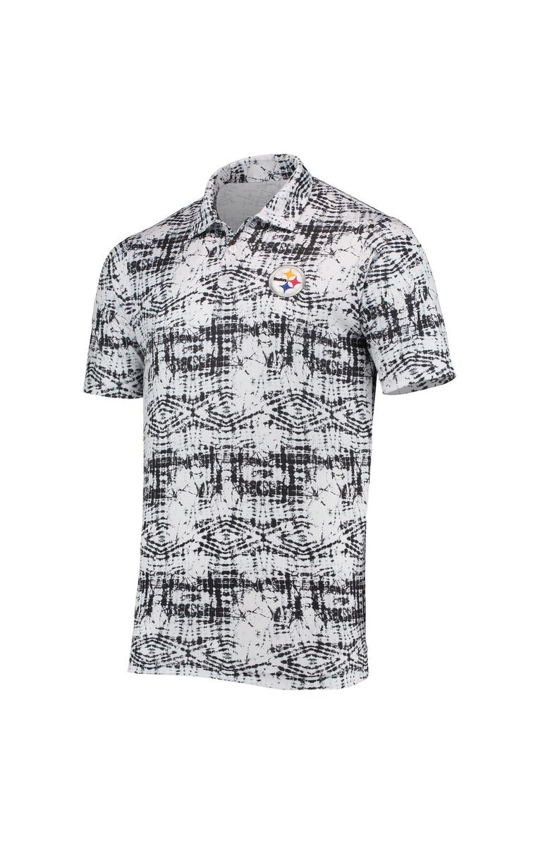 ANTIGUA Men's Antigua Black Pittsburgh Steelers Vivid Polo, Alternate, color,