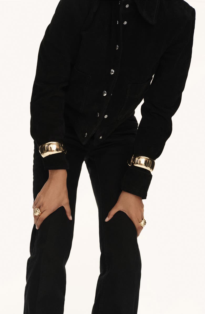 MANGO Suede Jacket, Alternate, color, Black