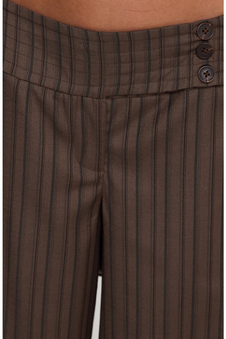 Cedars Stripe Low Rise Wide Leg Pants, Alternate, color, BROWN STRIPE