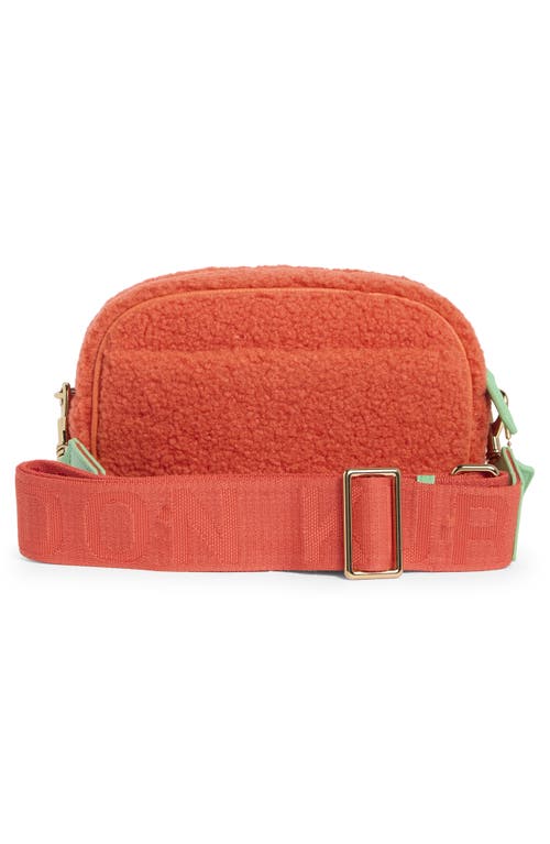 Kurt Geiger London Chiswick High Pile Fleece Camera Bag In Pink