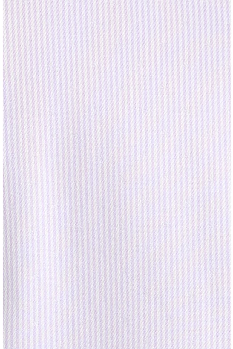 Trim Fit Pinstripe Non-Iron Cotton Dress Shirt, Alternate, color, PURPLE NEP STRIPE