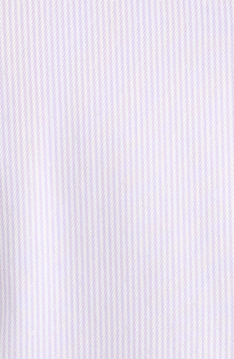 Nordstrom Trim Fit Pinstripe Non-Iron Cotton Dress Shirt, Alternate, color, Purple Nep Stripe