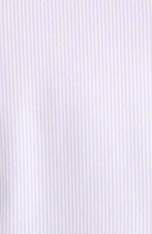 Nordstrom Trim Fit Pinstripe Non-iron Cotton Dress Shirt In White