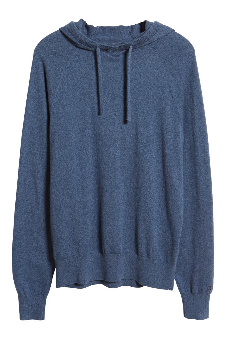 Second Skin Hooded Sweater, Alternate, color, DRESS BLUES HEATHER