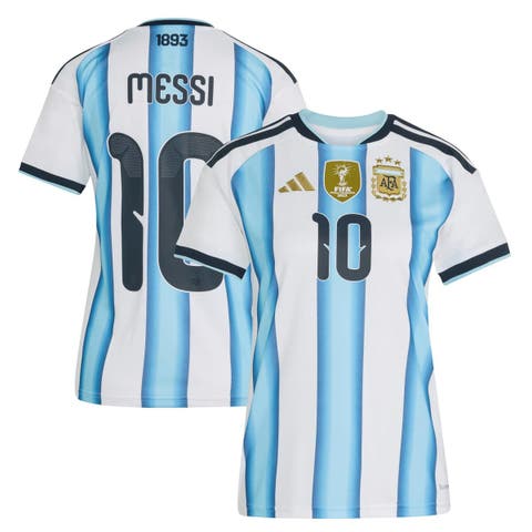 Women's adidas Lionel Messi White Argentina National Team FIFA x World Cup 2026 Home Replica Jersey