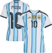 adidas Women's adidas Lionel Messi White Argentina National Team FIFA x World Cup 2026 Home Replica Jersey