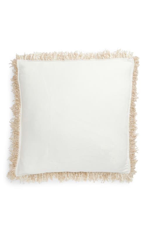 Vcny Home Heathered Fringe Accent Pillow In Neutral