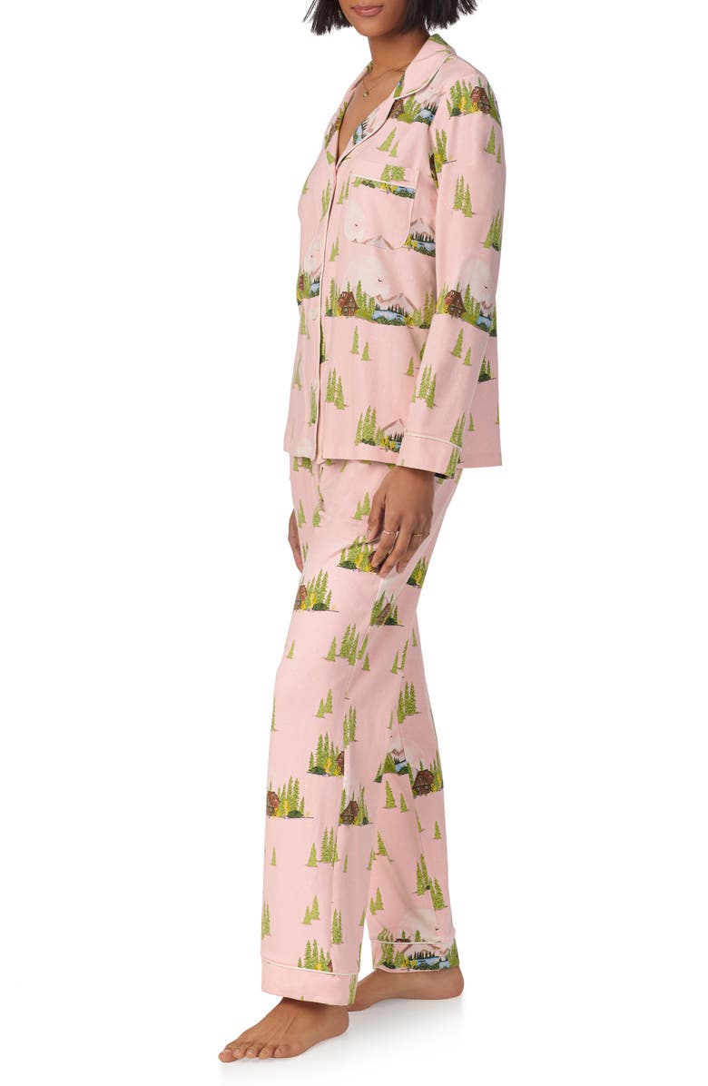 BedHead Pajamas Print Jersey Pajamas, Alternate, color, Pine Lake