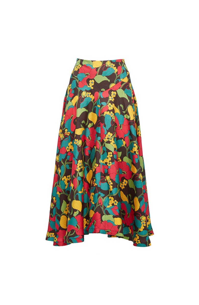 La DoubleJ Milano Skirt Vines Brown, Alternate, color, Vines Brown