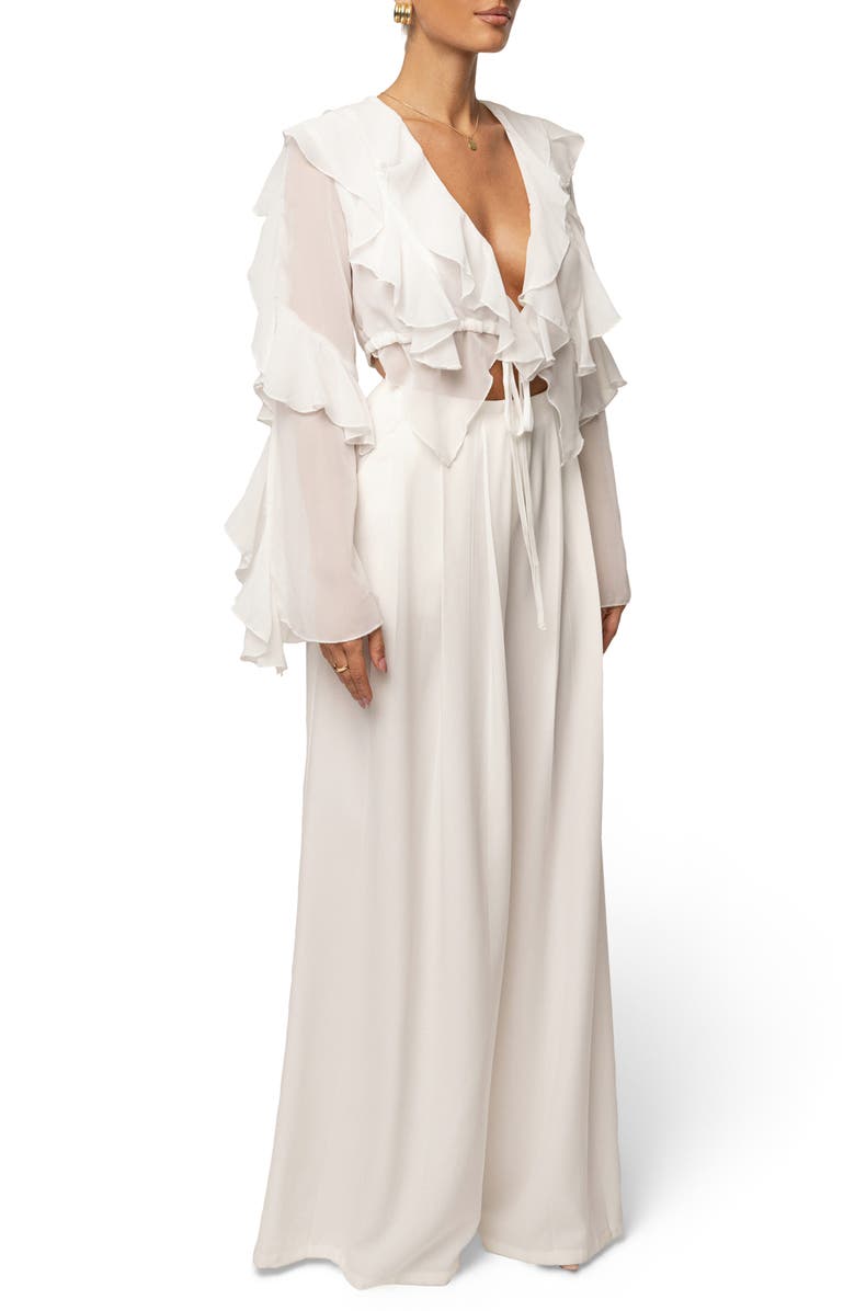 JLUXLABEL Juliet Ruffle Crop Top, Alternate, color, 