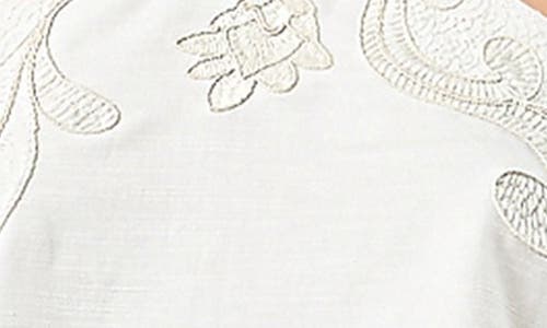 Boamar Naomi Embroidered Cotton Blend Cover-up Pants In White