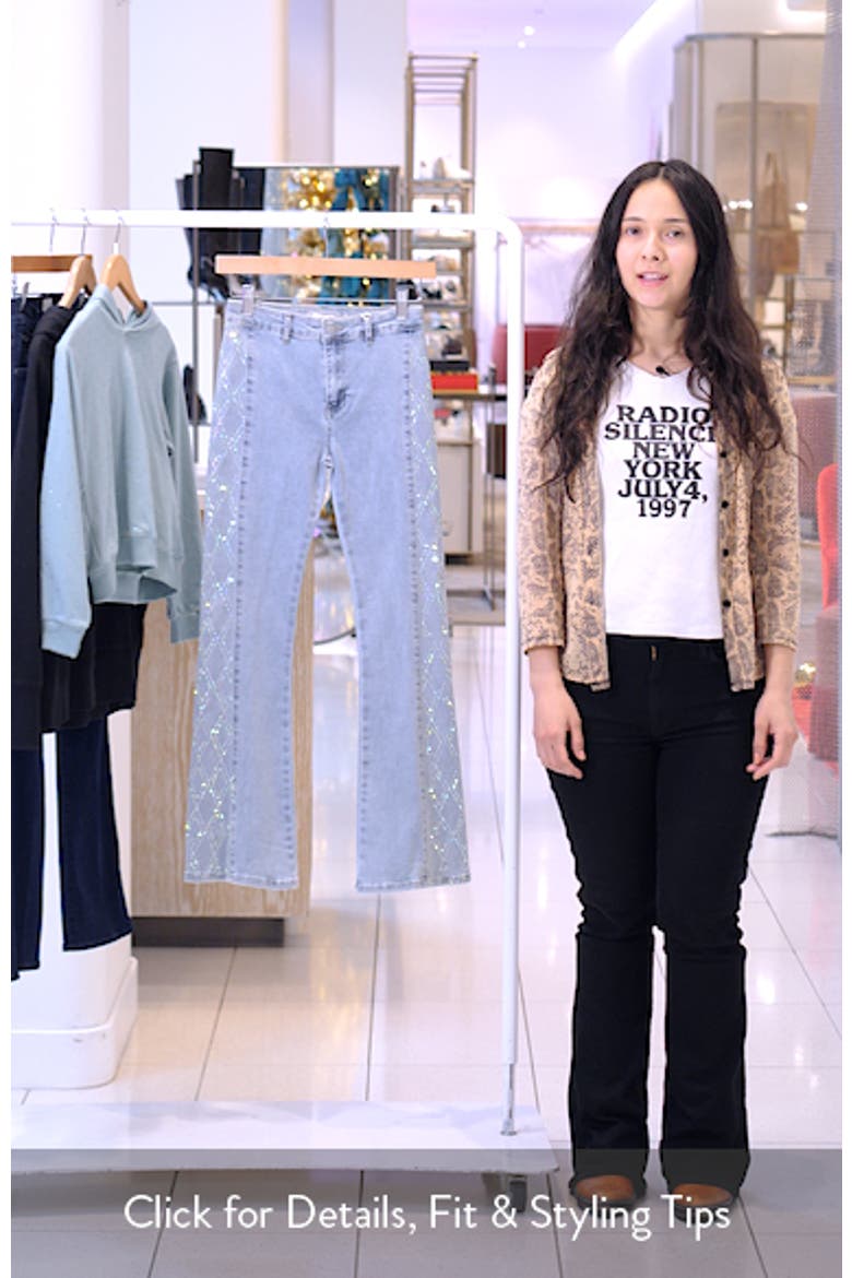 Kids' Rhinestone Side Panel Flare Jeans video