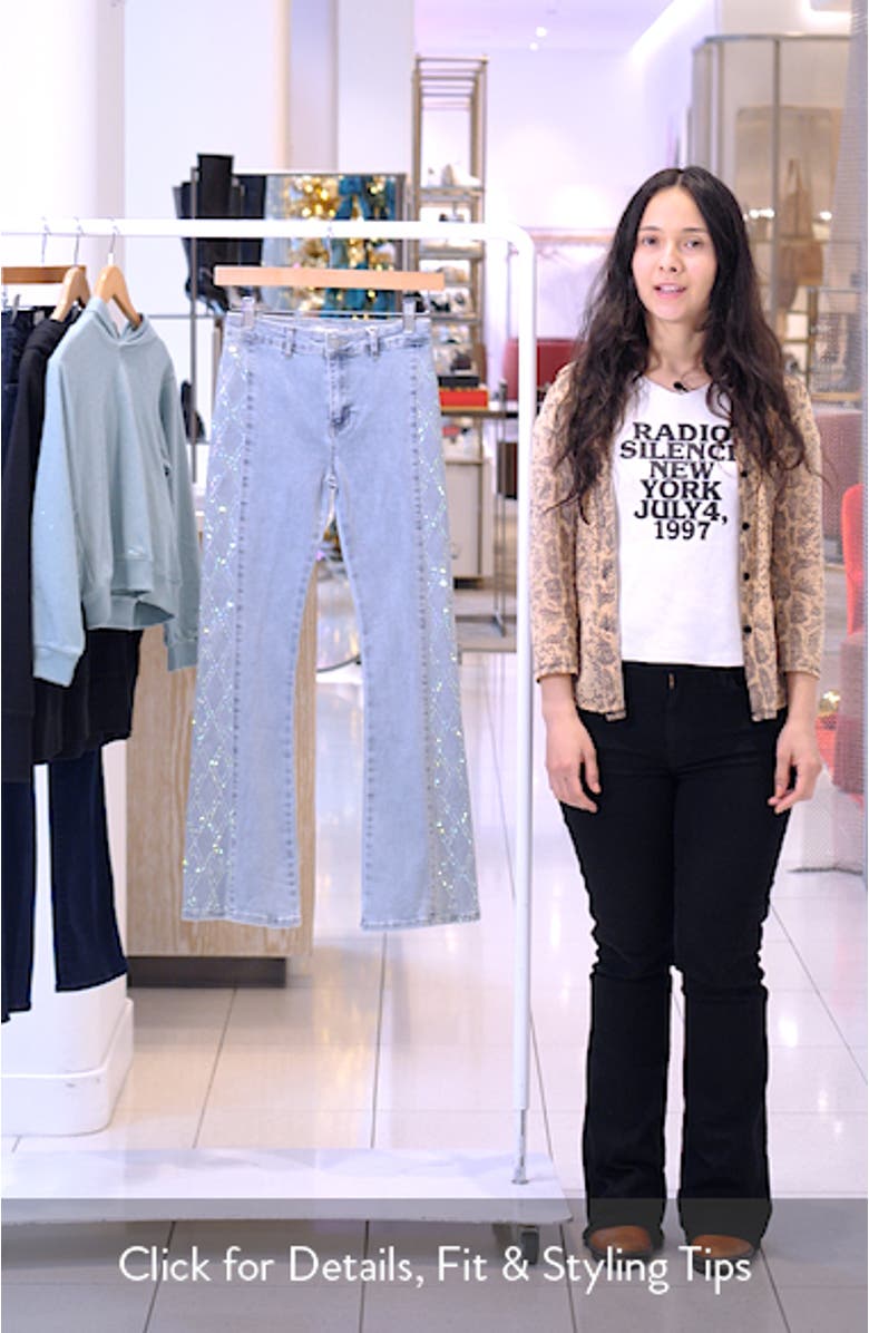 Kids' Rhinestone Side Panel Flare Jeans, sales video thumbnail