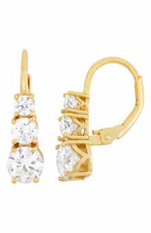 FZN Sterling Silver & Cubic Zirconia Lever-Back Earrings