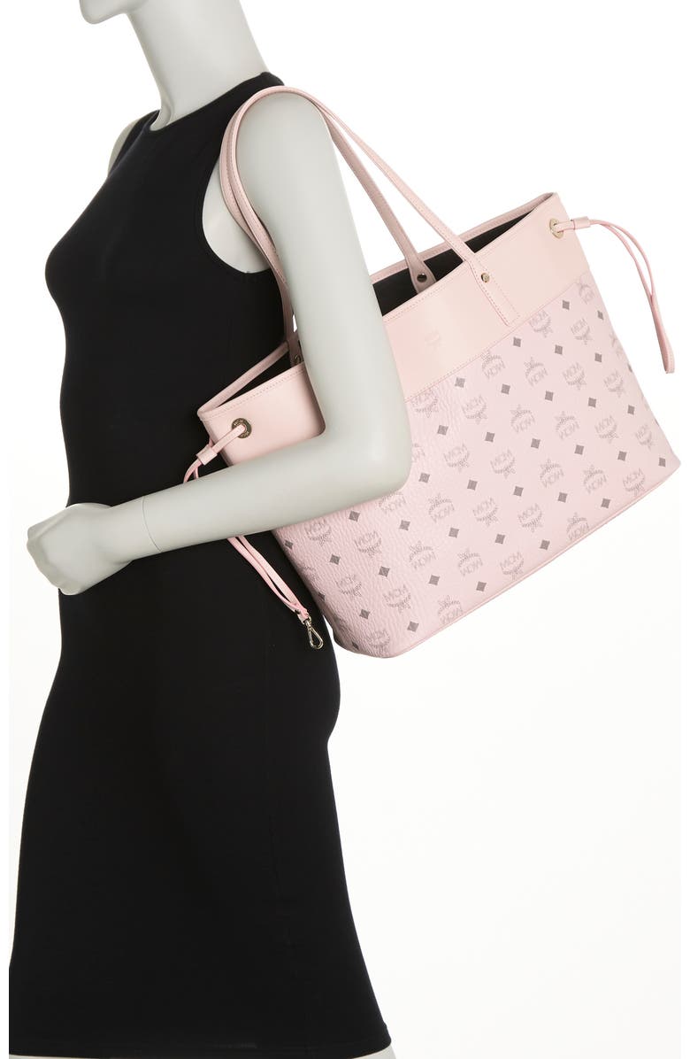 MCM Medium Aren VI Leather Shopper Tote Bag, Alternate, color,