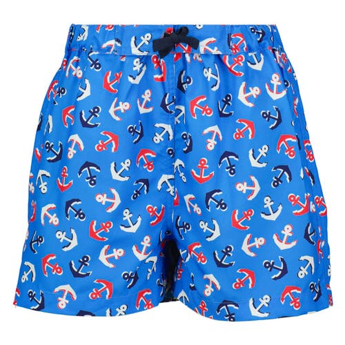 Rachel Riley Anchor-print Swim Shorts In Blue