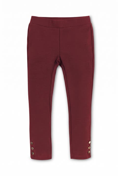 Kids' Slim Fit Button Cuff Ponte Pants
