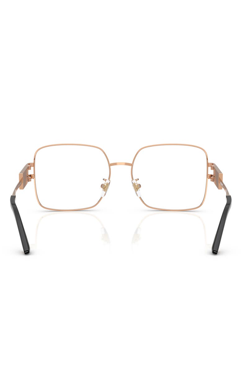 Versace 56mm Square Optical Glasses, Alternate, color, Rose Gold