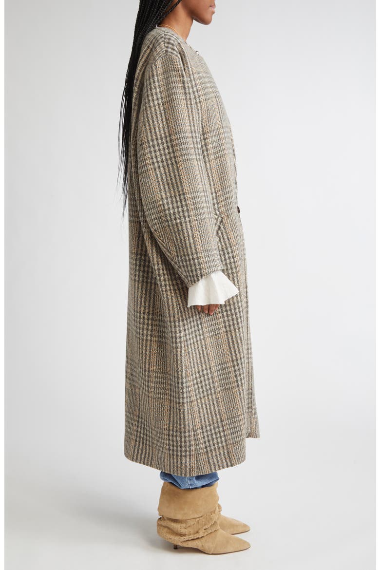 Renee Plaid Virgin Wool Coat, Alternate, color, BEIGE