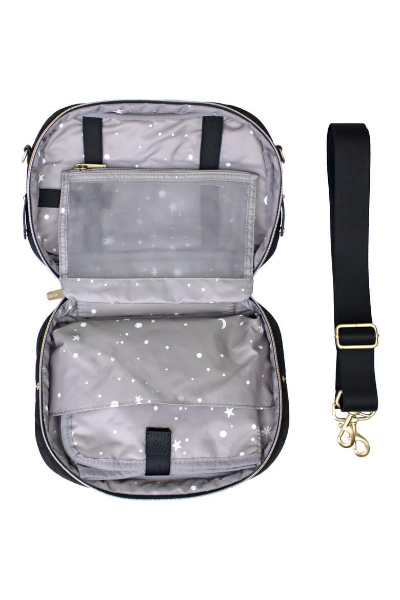 Water Resistant Nylon Diaper Clutch, Alternate, color, BLACK