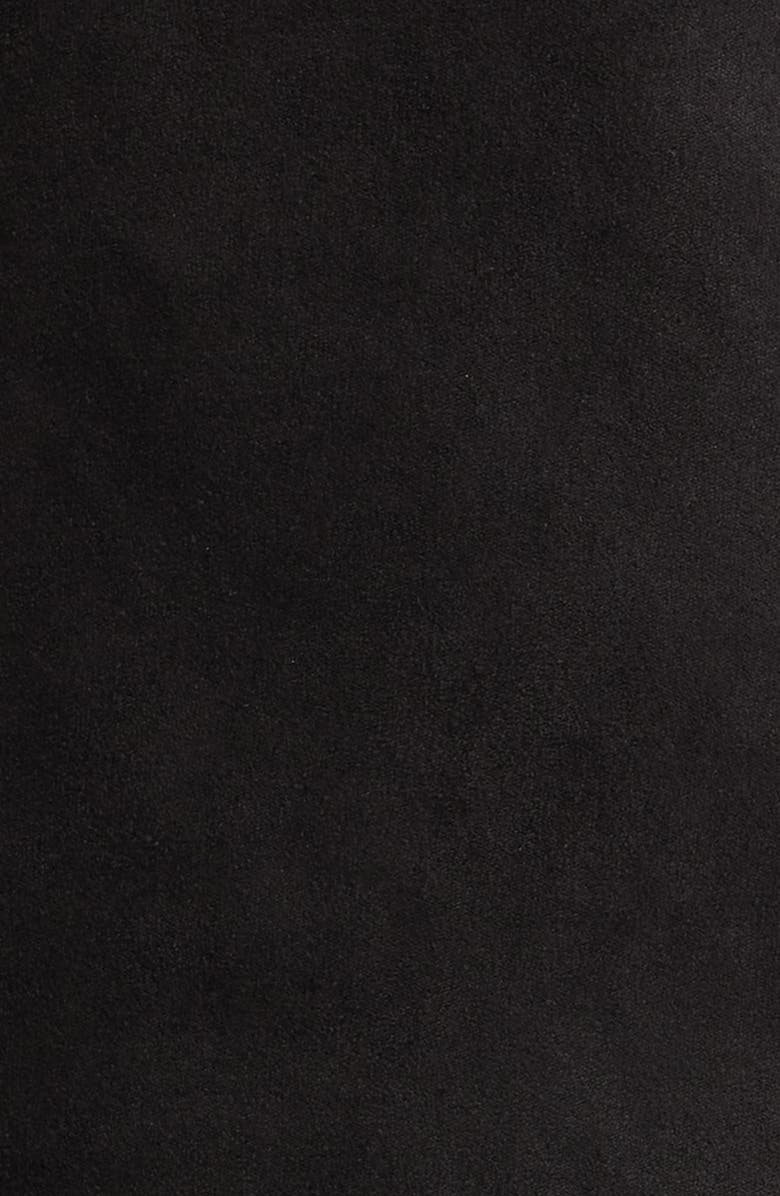 WAYF Hazel Faux Suede Pleated Shorts, Alternate, color, Black