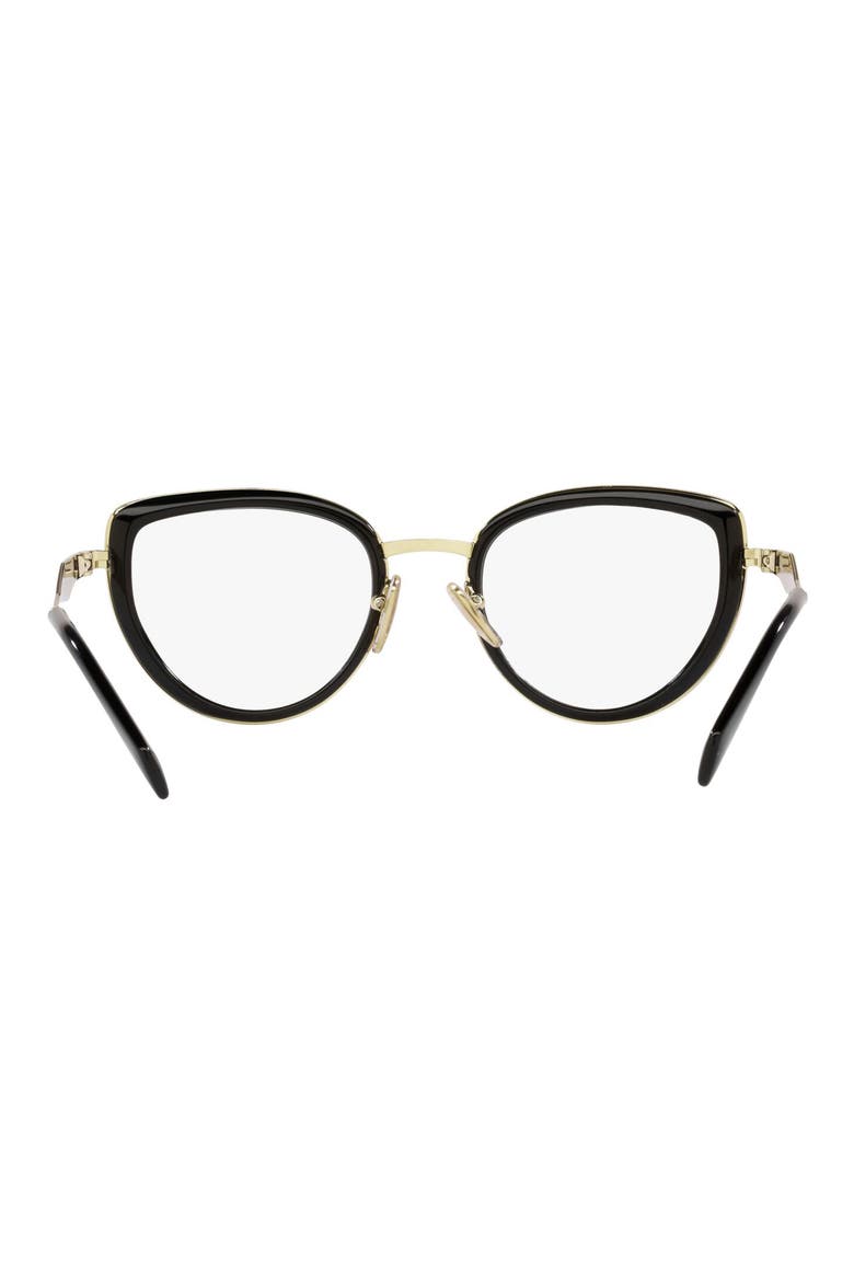 49mm Small Pillow Optical Glasses, Alternate, color, BLACK