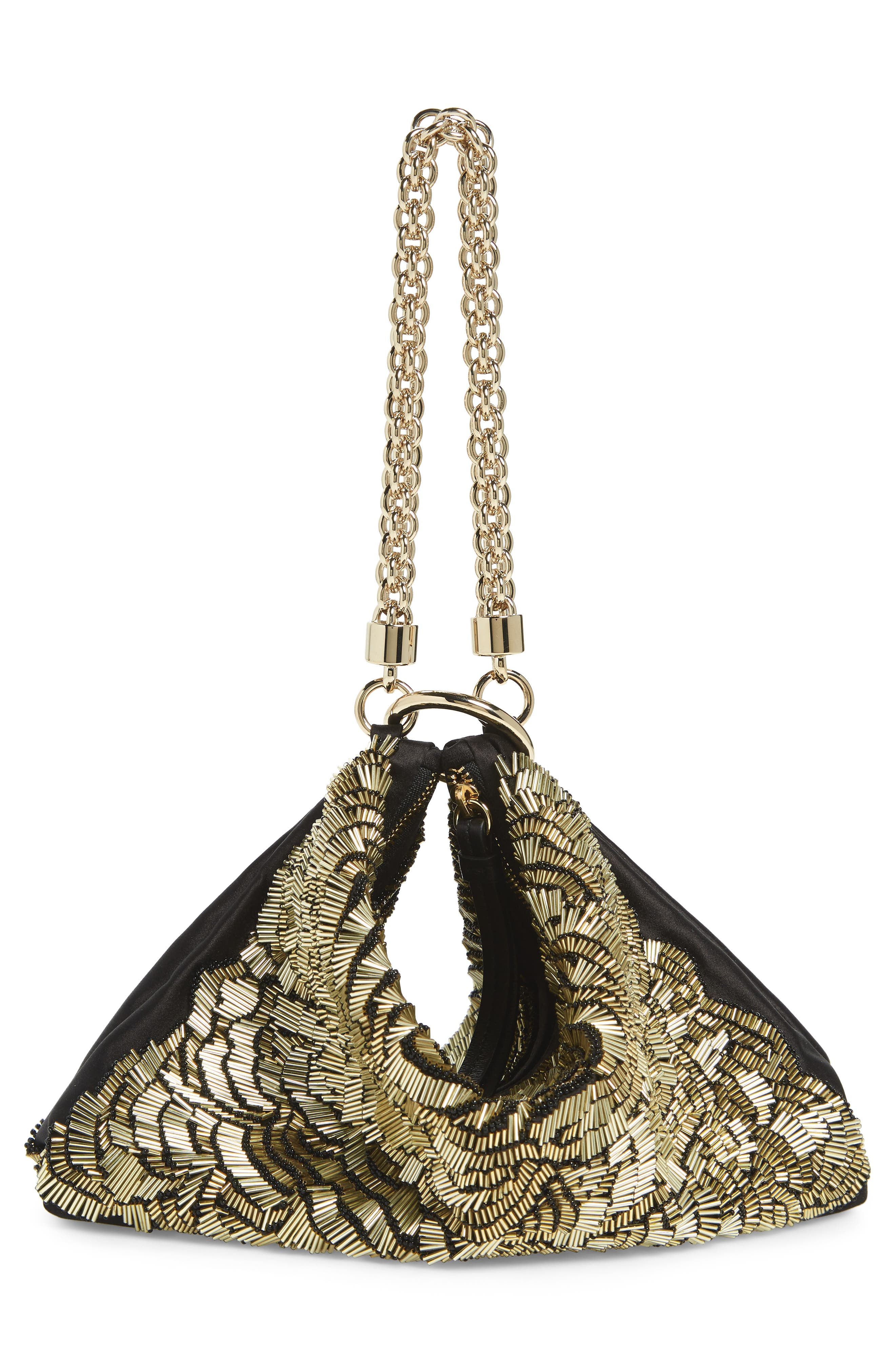 Jimmy Choo Callie Beaded Rose Clutch, Alternate, color, 