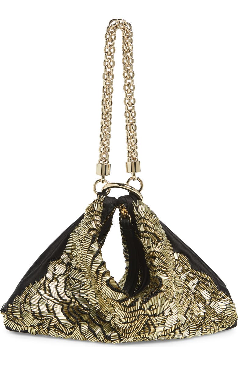 Jimmy Choo Callie Beaded Rose Clutch, Alternate, color,