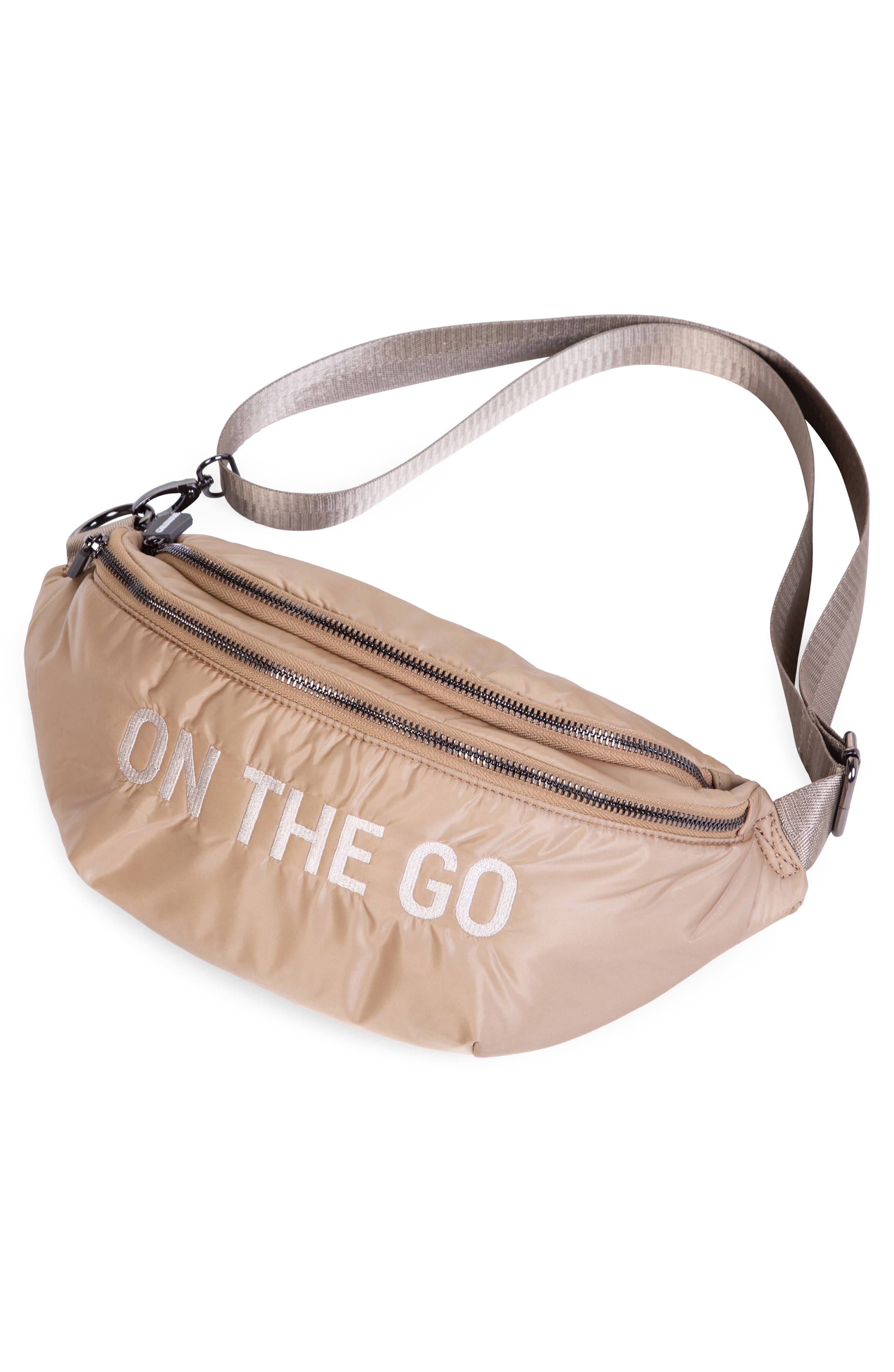 CHILDHOME On The Go Water Repellent Belt Bag, Alternate, color, Puffer Beige
