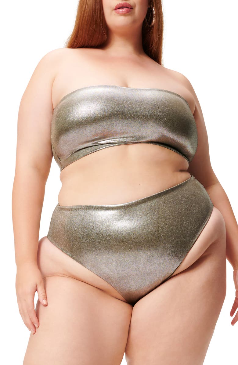 Good American Better Band Strapless Bikini Top, Alternate, color,