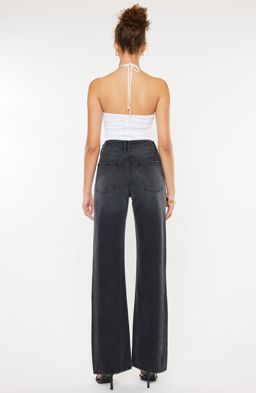 Kancan Montana Ultra High Rise 90's Flare Jeans In Gray