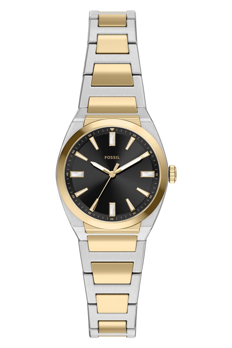 Small Everett Bracelet Watch, 27mm, Main, color, TWO TONE/ BLACK