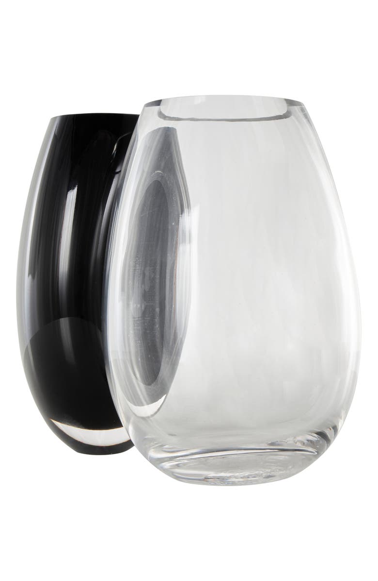 VIVIAN LUNE HOME Recycled Glass Vase, Alternate, color, Black