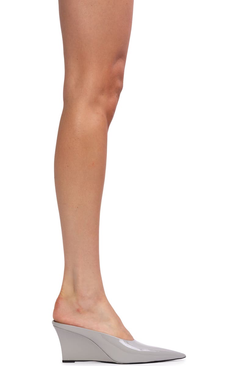 BLACK SUEDE STUDIO Aysha 70 Wedge, Alternate, color, Grey Patent Leather