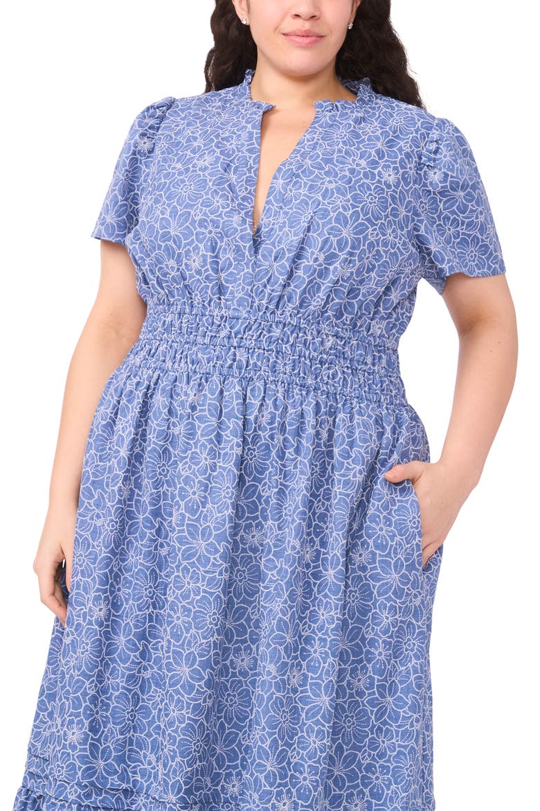 Daisy Chambray Maxi Dress, Alternate, color, CLASSIC NAVY