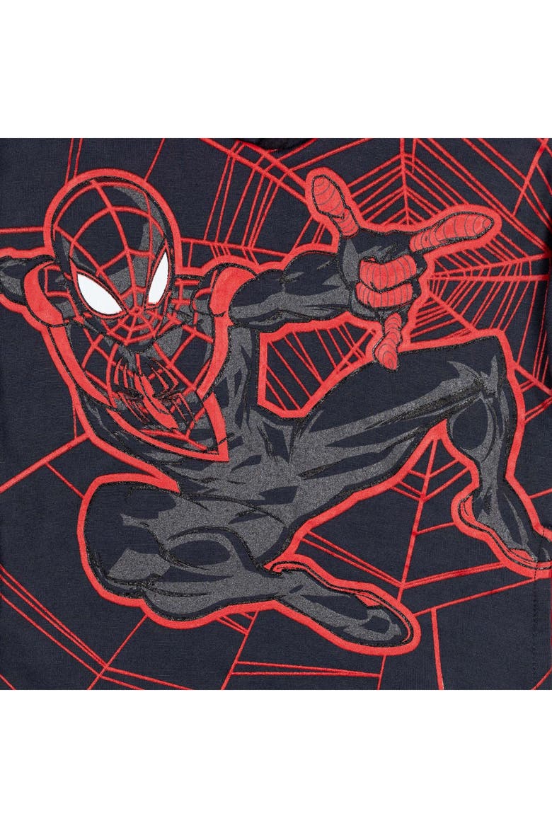 Spider-Man Fleece Pullover Hoodie, Alternate, color, Miles Morales Dark