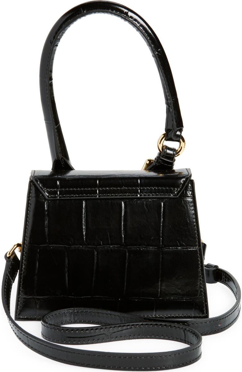 Jacquemus Le Chiquito Croc-Embossed Leather Crossbody Bag, Alternate, color,