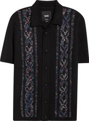 Vans Wheeler Geo Pattern Short Sleeve Camp Collar Cardigan