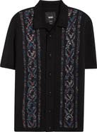 Vans Wheeler Geo Pattern Short Sleeve Camp Collar Cardigan