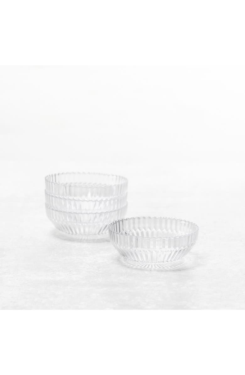 Fortessa Archie Set of 4 Clear Cereal Bowls, Alternate, color, Clear