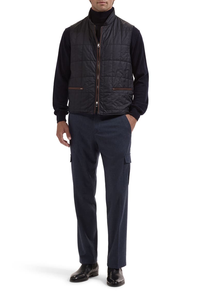 Full Zip Padded Vest, Alternate, color, NAVY