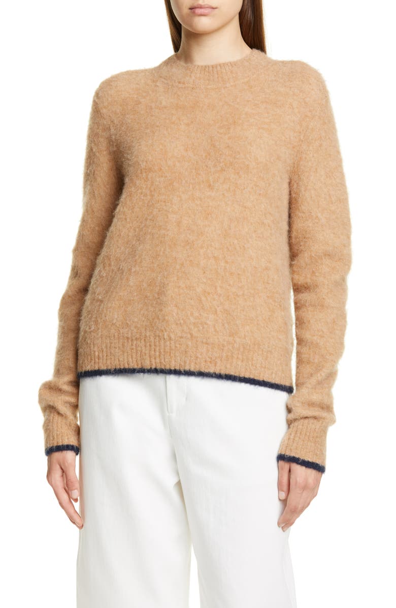 Vince Tipped Alpaca & Merino Wool Blend Crewneck Sweater, Main, color,