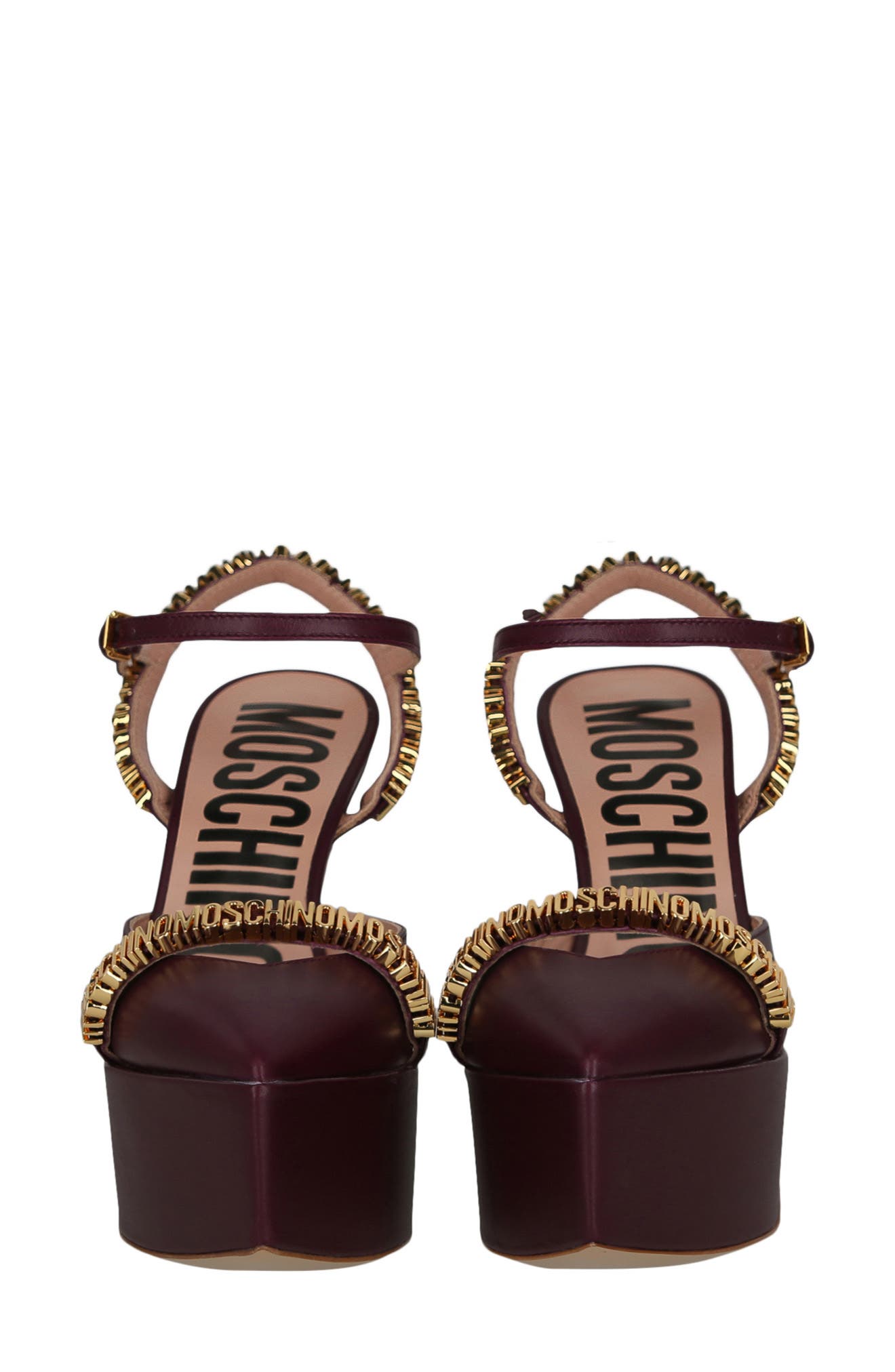 Moschino Ankle Strap Platform Sandal, Alternate, color, 