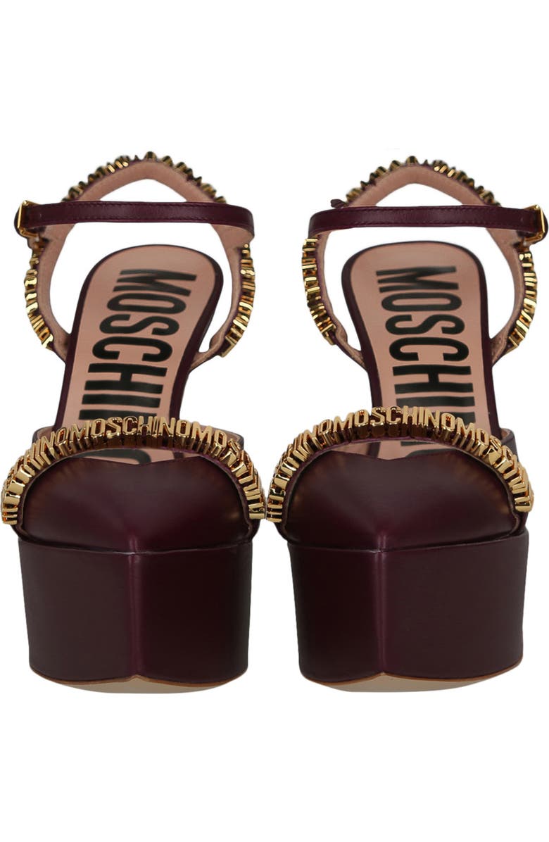 Moschino Ankle Strap Platform Sandal, Alternate, color,