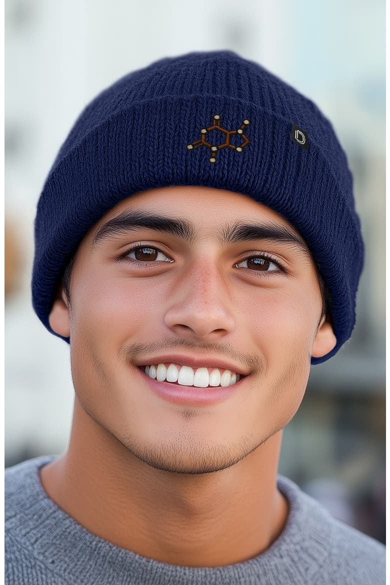 Molecule Beanie, Alternate, color, Navy Blue